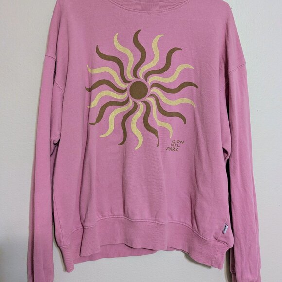 Madewell x Parks Project Zion Organic Sweatshirt Crewneck Purple Lavender - Picture 4 of 8